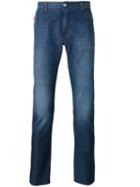 Isaia - Faded Slim Fit Jeans - Men - Cotton - 58, Blue, Cotton