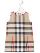 Burberry Kids - New Classic Check Dress - Kids - Cotton - 12 Mth, Nude/neutrals