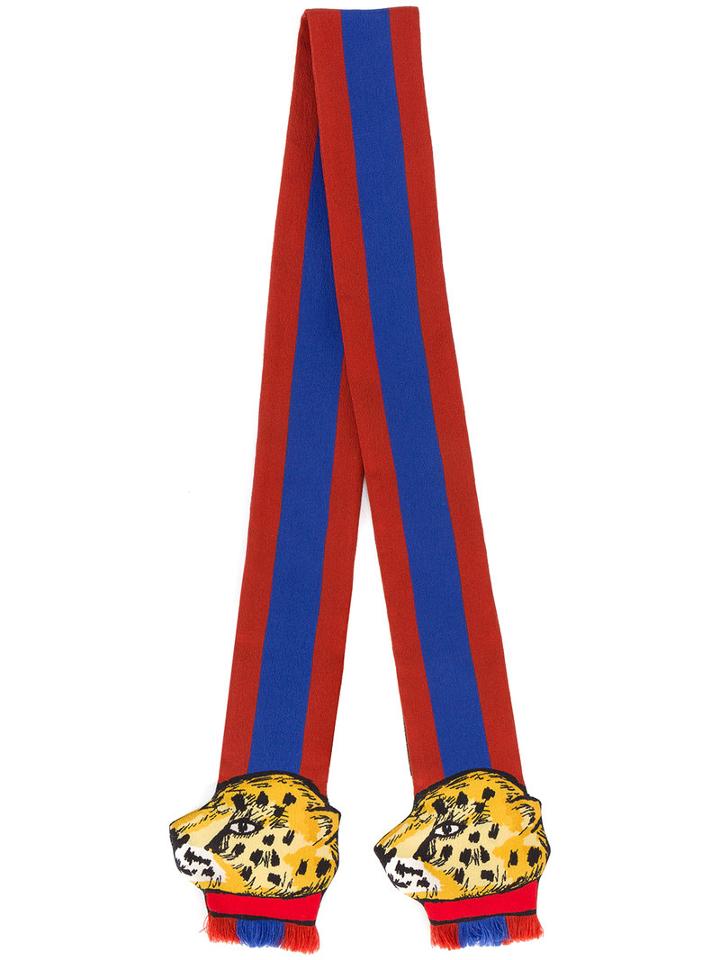 Gucci - Tiger Web Scarf - Women - Silk - One Size, Red, Silk