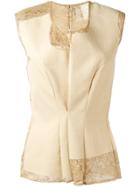 Comme Des Garçons Vintage Lace Insert Top - Nude & Neutrals