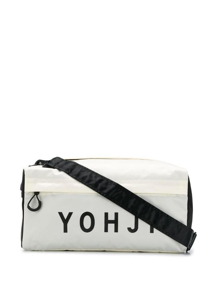 Y-3 Logo Print Gym Bag - White