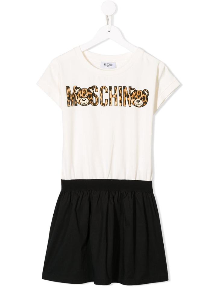 Moschino Kids Tiger Logo T-shirt Dress - White