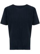 Homme Plissé Issey Miyake Pleated Short-sleeve T-shirt - Blue