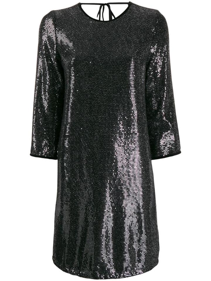Liu Jo Metallic Shift Dress - Black