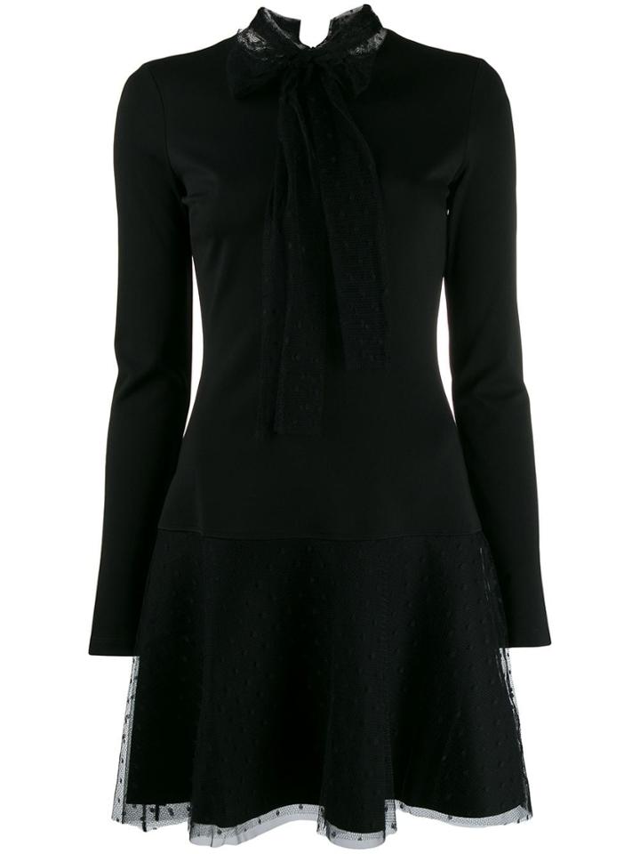 Red Valentino Pussybow Neckline Dress - Black