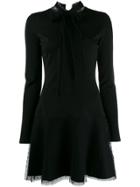 Red Valentino Pussybow Neckline Dress - Black