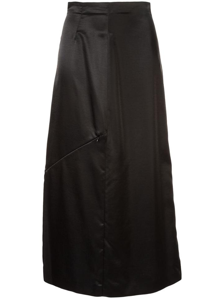 Mm6 Maison Margiela High Waisted Zip Detail Skirt - Black