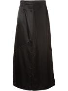 Mm6 Maison Margiela High Waisted Zip Detail Skirt - Black