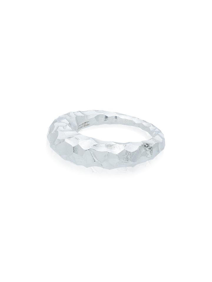 All Blues Fat Snake Carved Ring - Metallic