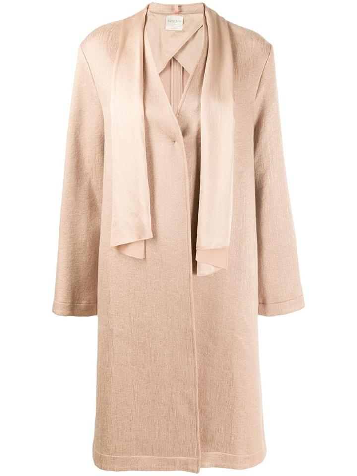 Forte Forte Sash Single Breasted Coat - Neutrals