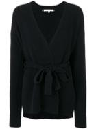 Helmut Lang - Belted Cardigan - Women - Polyester/cashmere/wool - L, Black, Polyester/cashmere/wool