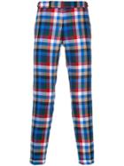 Thom Browne Gingham Tartan Twill Skinny Trousers - Multicolour