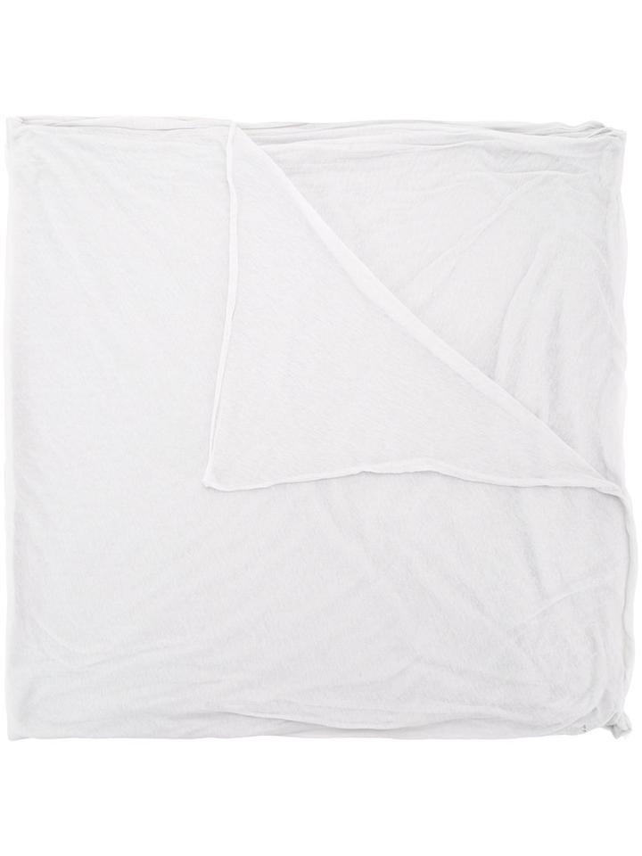 Album Di Famiglia - Pleated Scarf - Women - Cotton - One Size, Grey, Cotton