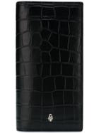 Alexander Mcqueen Skull Folded Long Wallet - Black