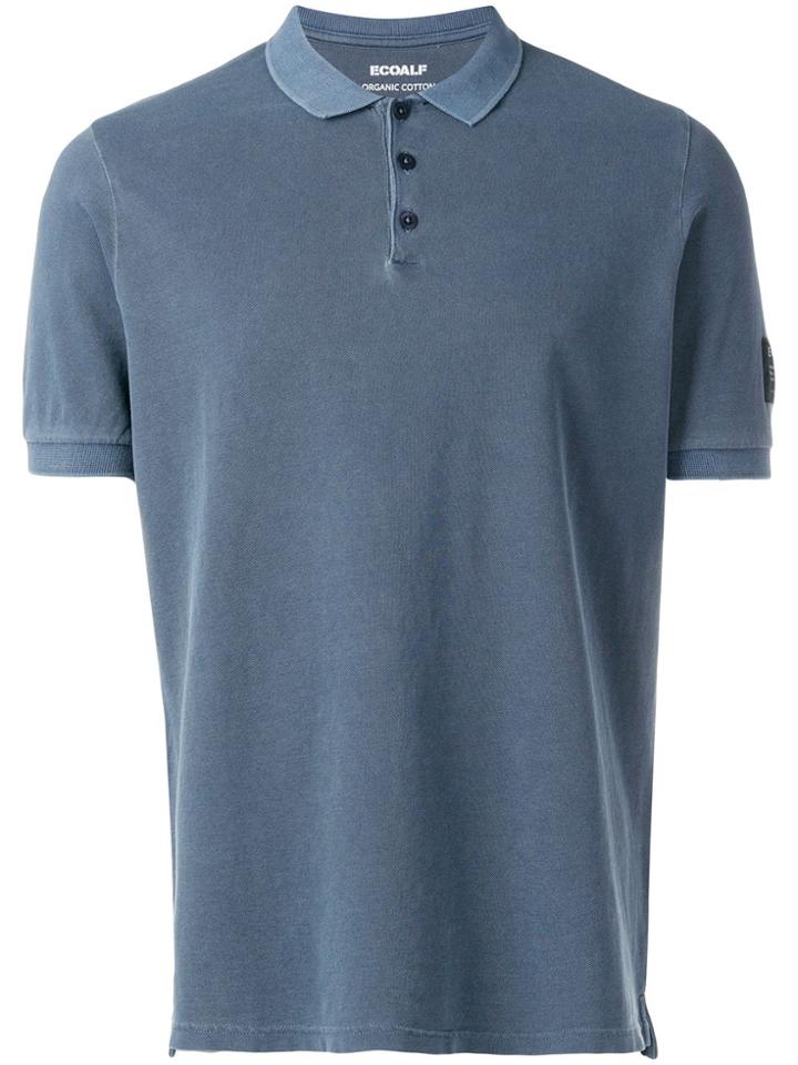 Ecoalf Logo Patch Polo Shirt - Blue