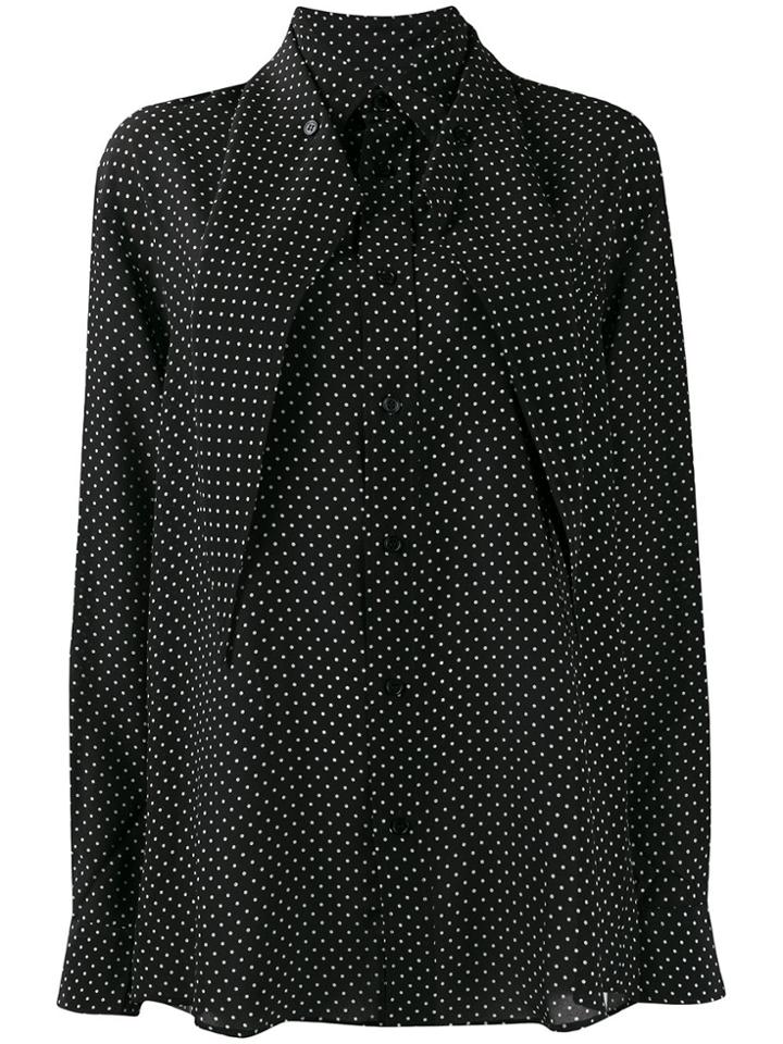 Plan C Plan C Cmcaa51k00ts005 Pon99 Polka Dots Black Silk