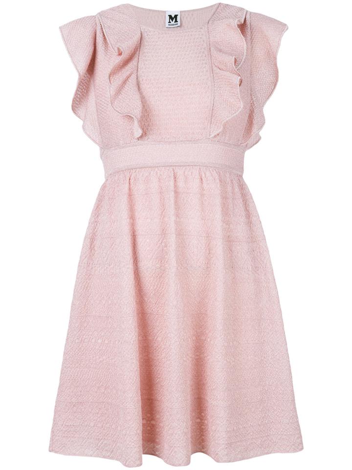 M Missoni Ruffled Knot Dress - Pink & Purple