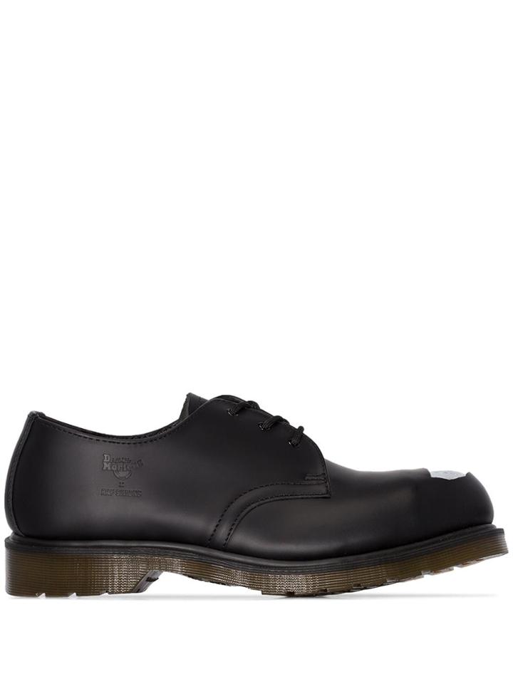 Raf Simons X Dr Martens Leather Derby Shoes - Black