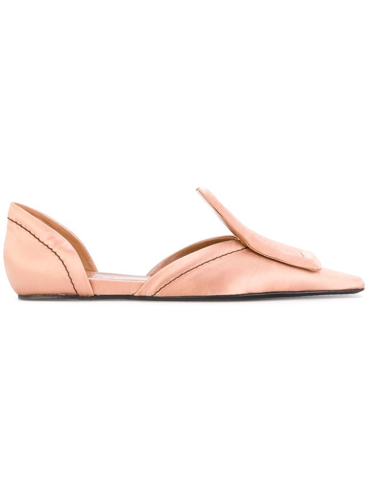 Marni Square Toed Loafers - Nude & Neutrals