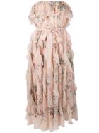 Zimmermann Floral Print Midi Dress - Pink