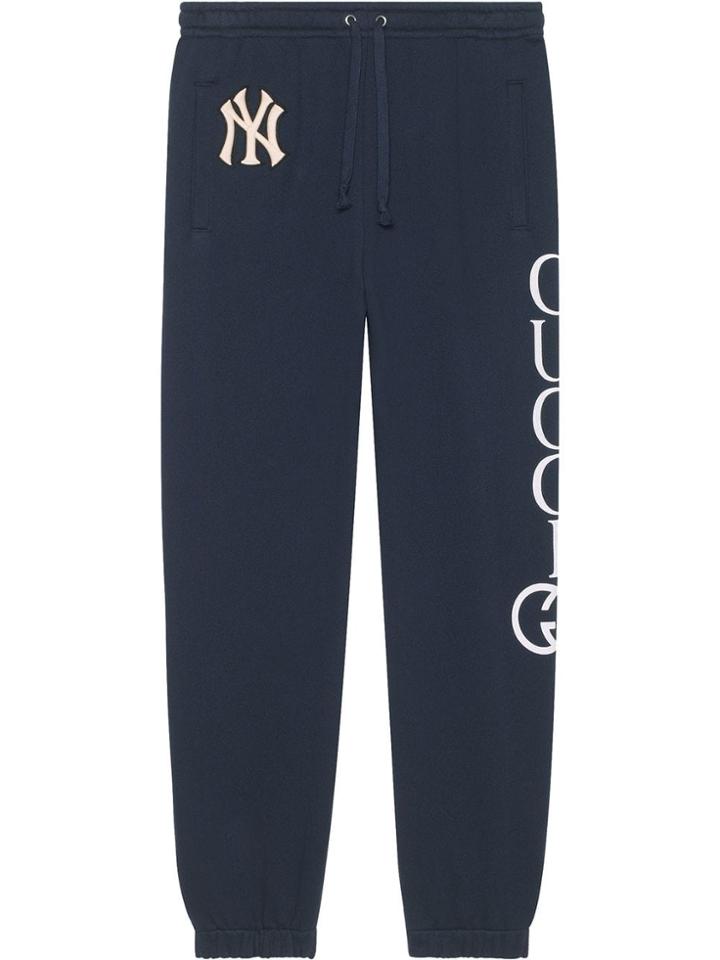 Gucci Cotton Jogging Pant With Ny Yankees&trade; Patch - Blue
