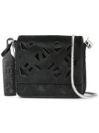 Kenzo 'flying Kenzo' Shoulder Bag, Women's, Black, Calf Hair/calf Leather