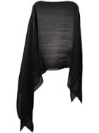 Pleats Please By Issey Miyake Asymmetric Cape Scarf - Black