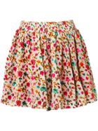 Mes Demoiselles Floral Print Short Skirt - Green