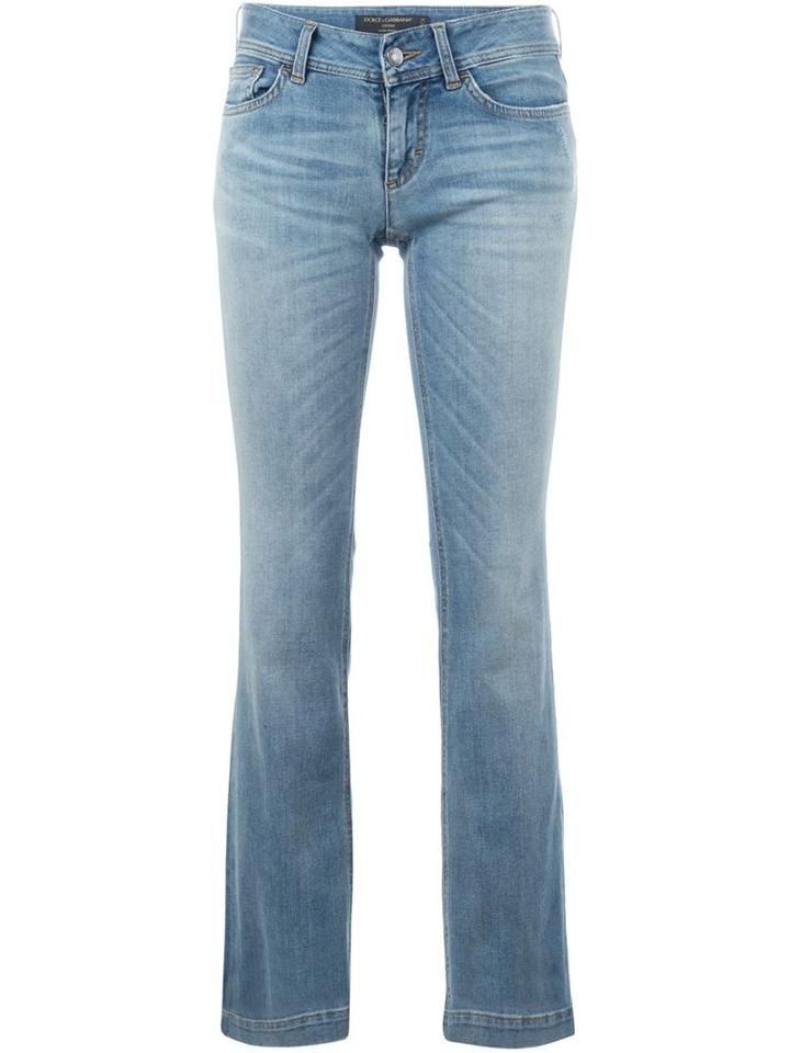 Dolce & Gabbana Flared Jeans, Women's, Size: 34, Blue, Cotton/spandex/elastane