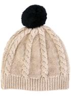 Chinti And Parker Aran Pom Pom Hat
