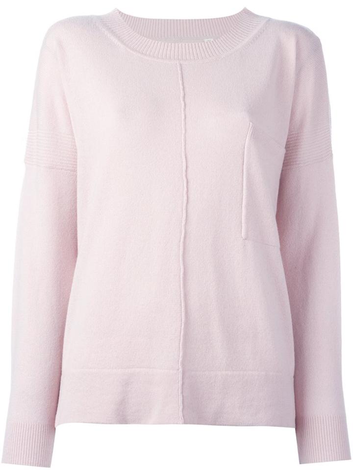 Chinti And Parker Oversize Boxy Jumper, Women's, Size: Xs, Pink/purple, Cashmere