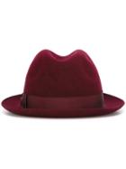 Borsalino Fedora Hat, Men's, Size: 57, Pink/purple, Wool Felt
