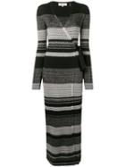 Diane Von Furstenberg Knitted Wrap Dress - Black