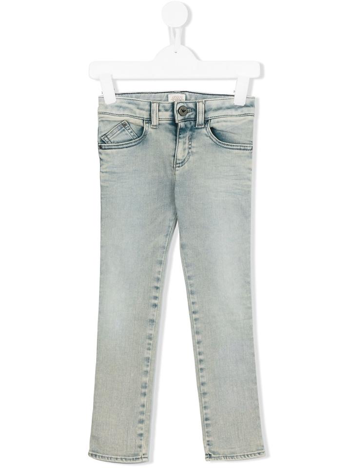 Armani Junior - Stonewashed Jeans - Kids - Cotton/polyester/spandex/elastane - 12 Yrs, Grey
