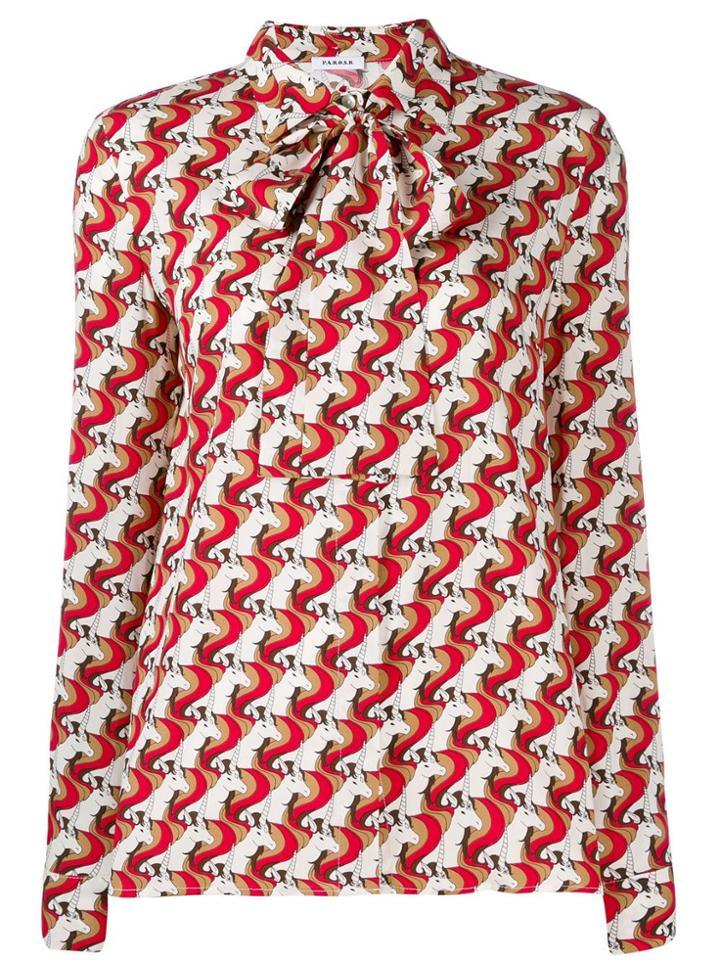 P.a.r.o.s.h. Geometric Print Blouse - Red
