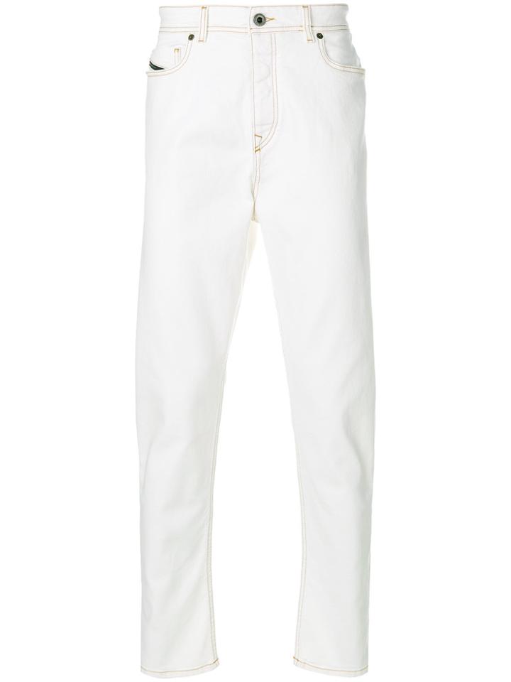 Diesel Black Gold Tapered Fit Jeans - White