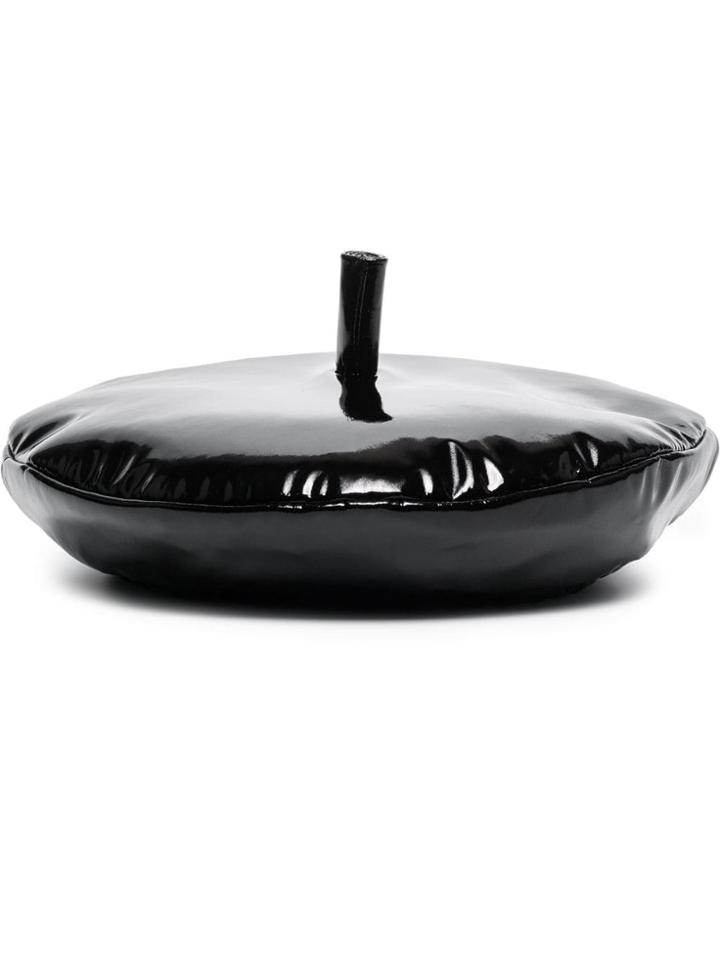 Moschino Vinyl Beret - Black