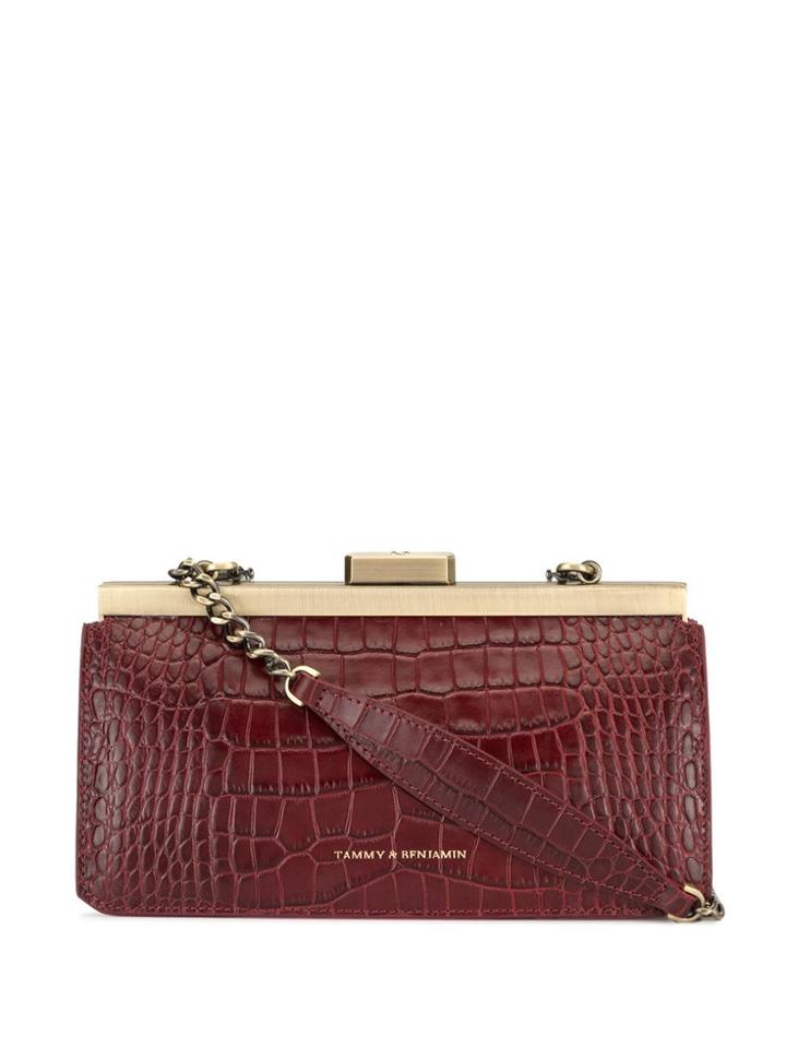 Tammy & Benjamin Jeanne Baguette Crocodile-effect Bag - Red