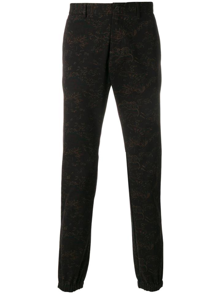Etro Printed Skinny Trousers - Brown