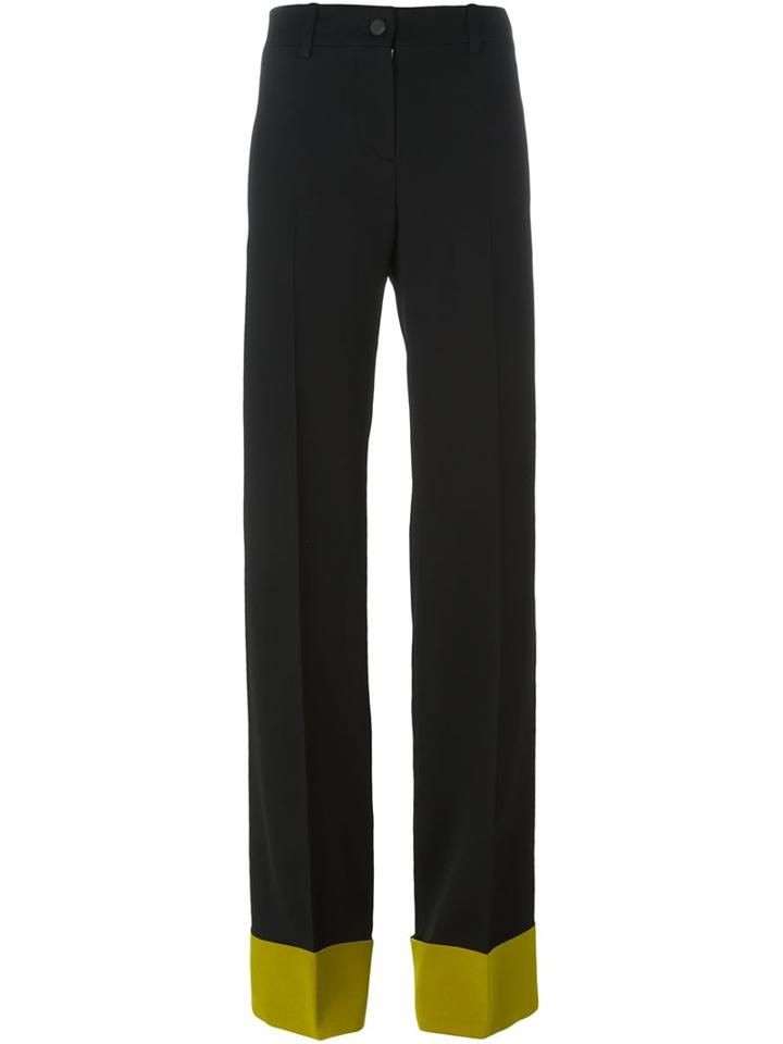 Petar Petrov Contrast Hem Straight Trousers
