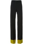 Petar Petrov Contrast Hem Straight Trousers