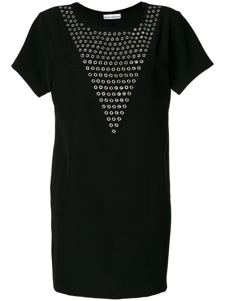 Paco Rabanne Rivet Stud Dress - Black