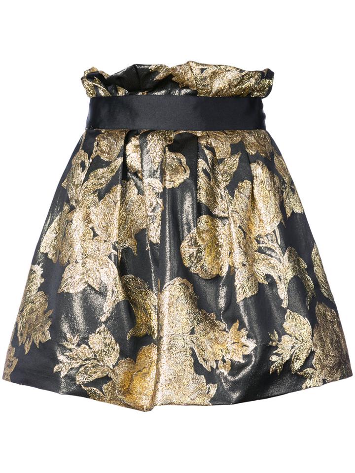 Faith Connexion Brocade Mini Skirt - Black