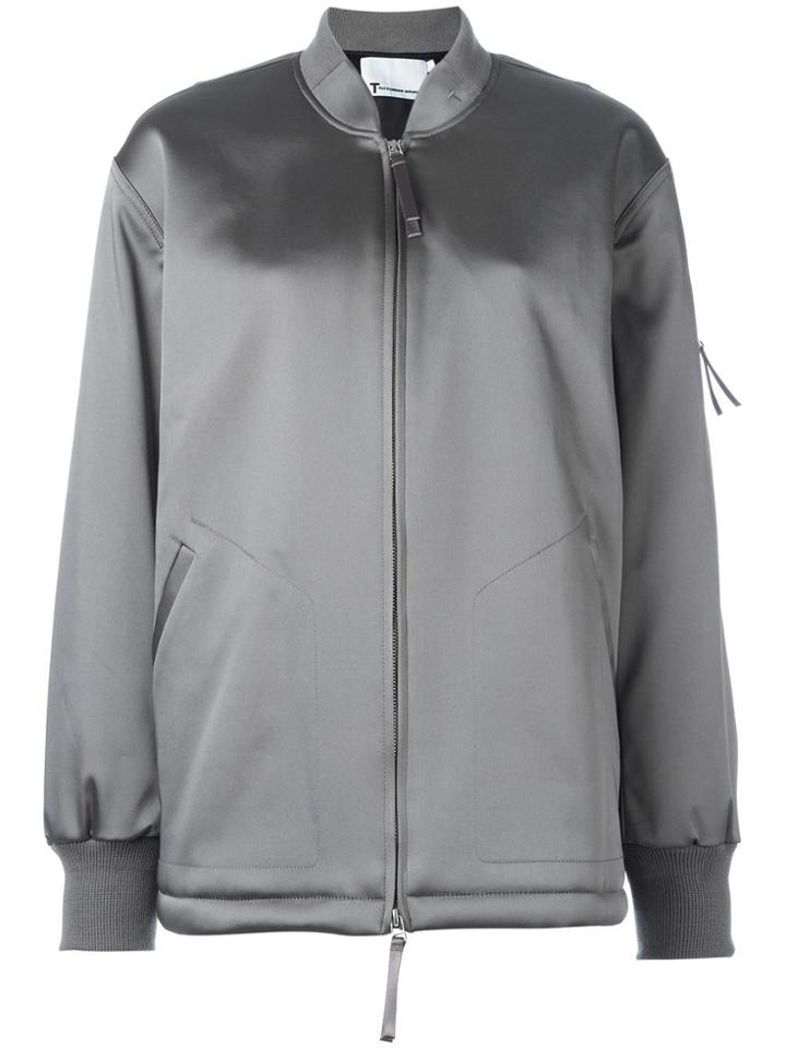 T By Alexander Wang Oversized Bomber Jacket - Green