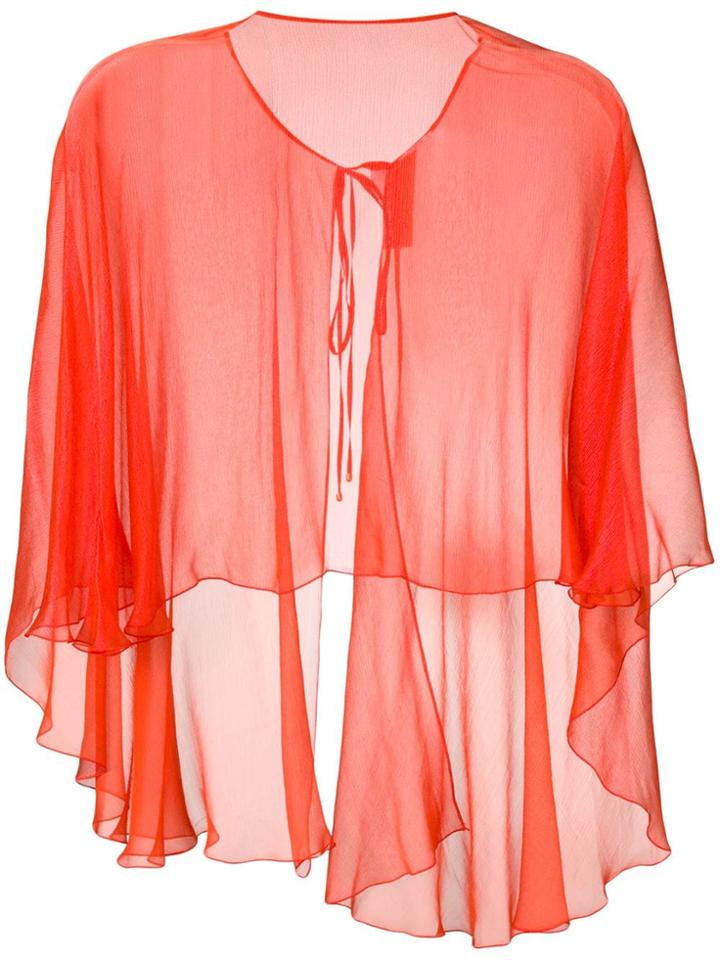 Maria Lucia Hohan Hohan Cape Blouse - Red
