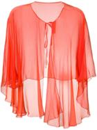 Maria Lucia Hohan Hohan Cape Blouse - Red