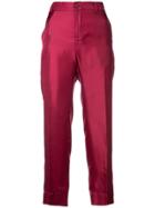 F.r.s For Restless Sleepers Cropped Fitted Trousers - Pink & Purple