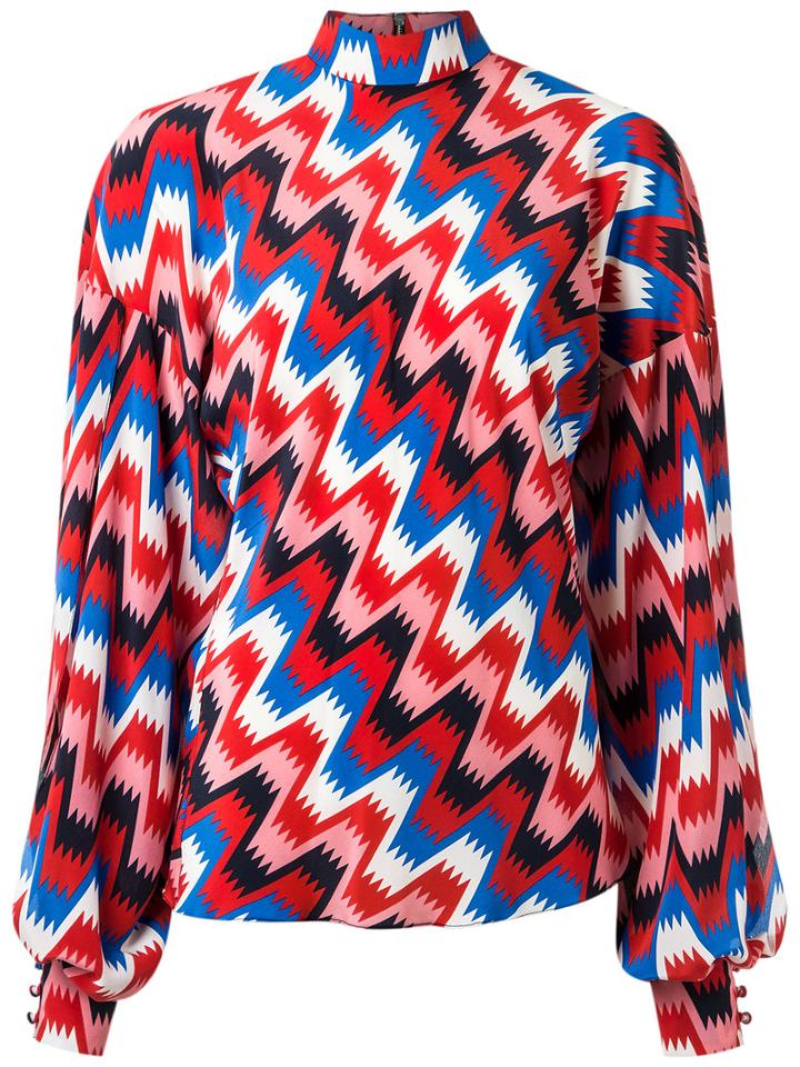 Reinaldo Lourenço - All-over Print Blouse - Women - Silk - 36, White, Silk
