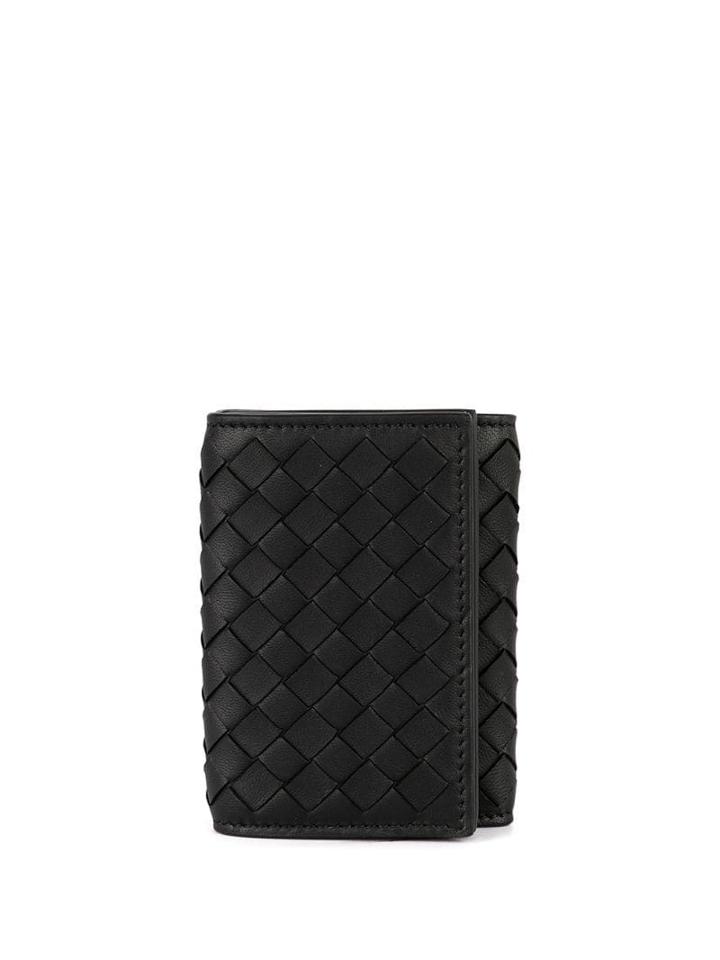 Bottega Veneta Intrecciato Weave Wallet - Black
