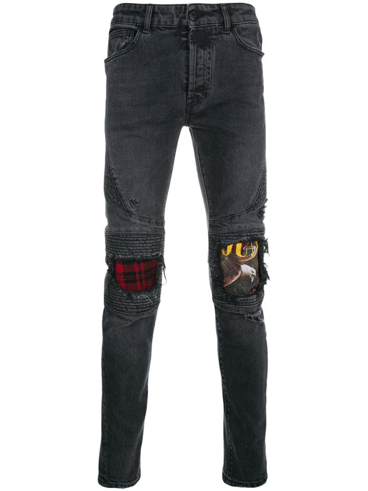 Marcelo Burlon County Of Milan Biker Jeans - Black